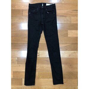 Rag & Bone 9" Skinny Black Jeans - Size 25